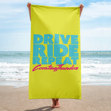 Load image into Gallery viewer, Travel | Beach Towel | Ride. Drive. Repeat.
