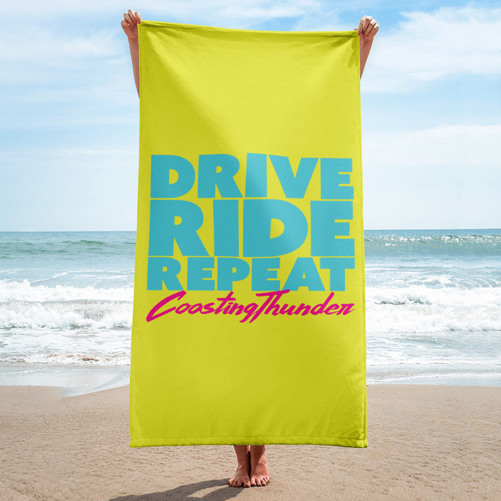 Travel | Beach Towel | Ride. Drive. Repeat.